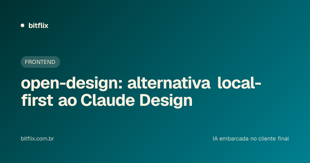 open-design: alternativa local-first ao Claude Design