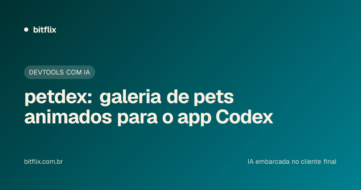 petdex: galeria de pets animados para o app Codex